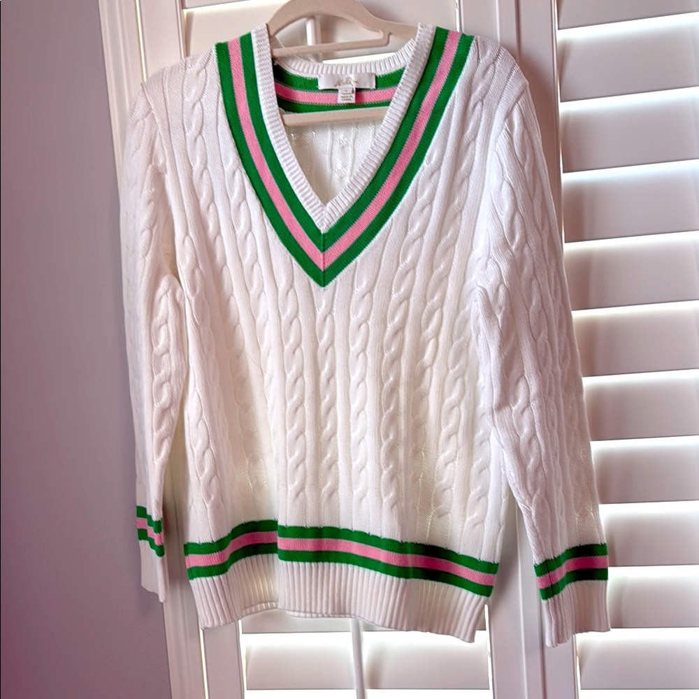Lily Pulitzer White Brockton Sweater.